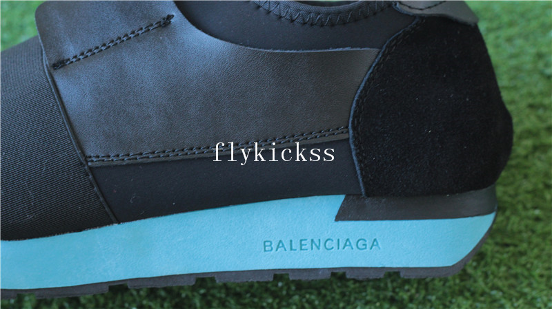 Balenciaga Race Runner Trainers Black Blue